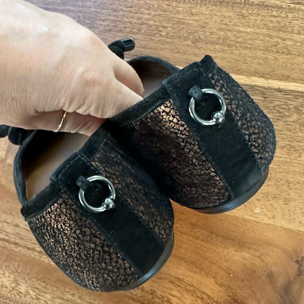 Donald J. Pliner Gracie Ballet Flat Knot Metallic Bronze Black - Picture 4 of 7